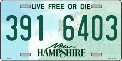 NH license plate 3916403