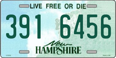 NH license plate 3916456