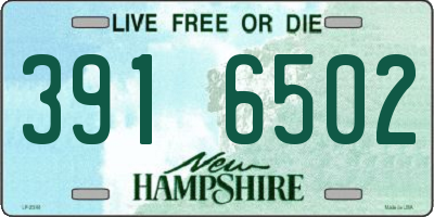 NH license plate 3916502