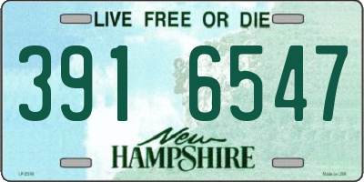 NH license plate 3916547