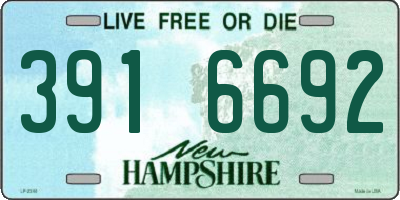 NH license plate 3916692
