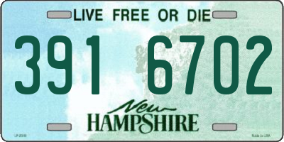 NH license plate 3916702