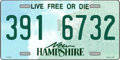 NH license plate 3916732