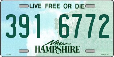 NH license plate 3916772