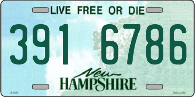 NH license plate 3916786
