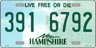 NH license plate 3916792