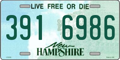 NH license plate 3916986