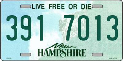 NH license plate 3917013