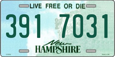 NH license plate 3917031