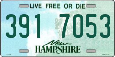 NH license plate 3917053