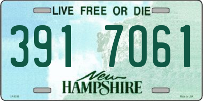 NH license plate 3917061