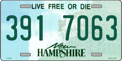 NH license plate 3917063
