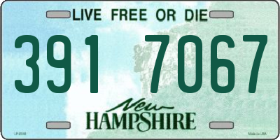 NH license plate 3917067