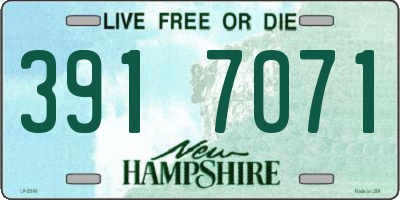 NH license plate 3917071