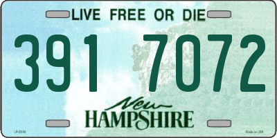 NH license plate 3917072