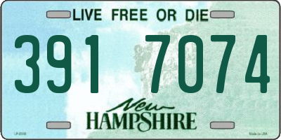 NH license plate 3917074