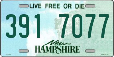 NH license plate 3917077