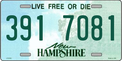NH license plate 3917081