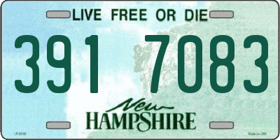 NH license plate 3917083