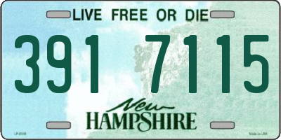 NH license plate 3917115