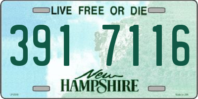 NH license plate 3917116