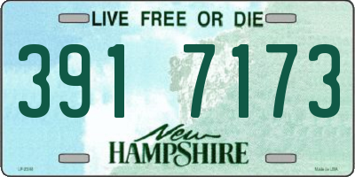 NH license plate 3917173