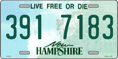 NH license plate 3917183