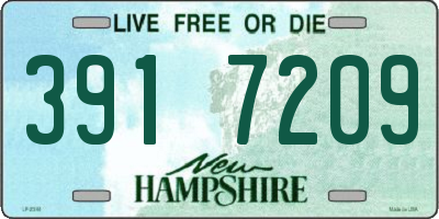 NH license plate 3917209