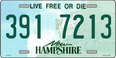 NH license plate 3917213