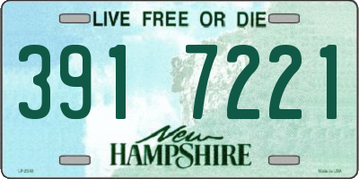 NH license plate 3917221
