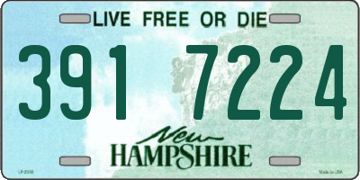 NH license plate 3917224