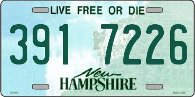 NH license plate 3917226