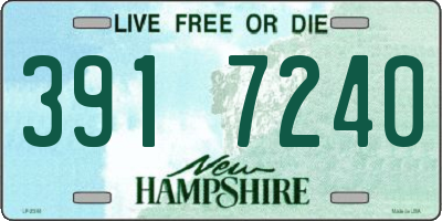 NH license plate 3917240