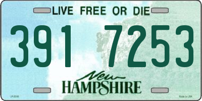 NH license plate 3917253