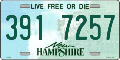 NH license plate 3917257