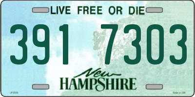 NH license plate 3917303