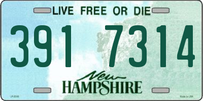 NH license plate 3917314