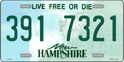 NH license plate 3917321