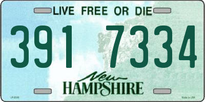 NH license plate 3917334
