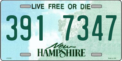 NH license plate 3917347
