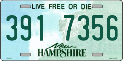 NH license plate 3917356