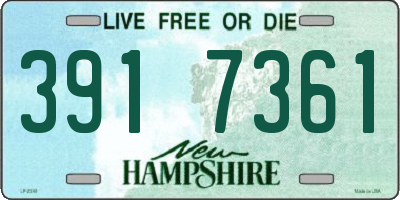NH license plate 3917361