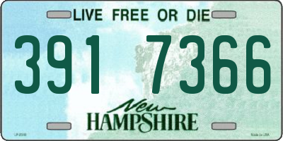 NH license plate 3917366