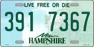 NH license plate 3917367