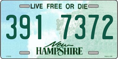 NH license plate 3917372