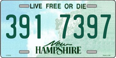 NH license plate 3917397