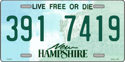 NH license plate 3917419