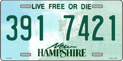 NH license plate 3917421