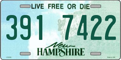 NH license plate 3917422