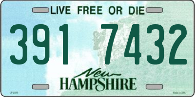 NH license plate 3917432
